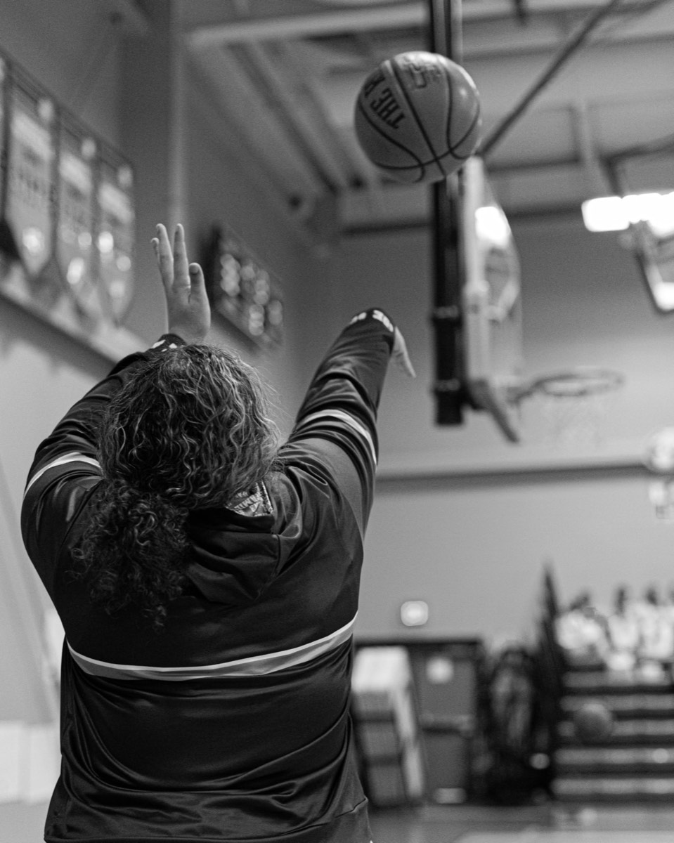Free throw in an empty gym